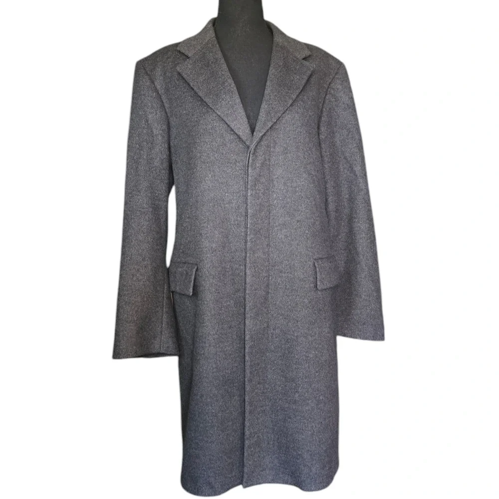 Italian Wool Over Coat Size 46 Benetton - Picture 2 of 9
